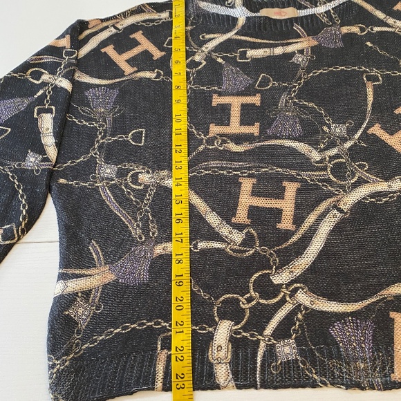 Free For Humanity Oversized Dolman Sleeve Lurex Semi Sheer Top Large - Picture 12 of 13